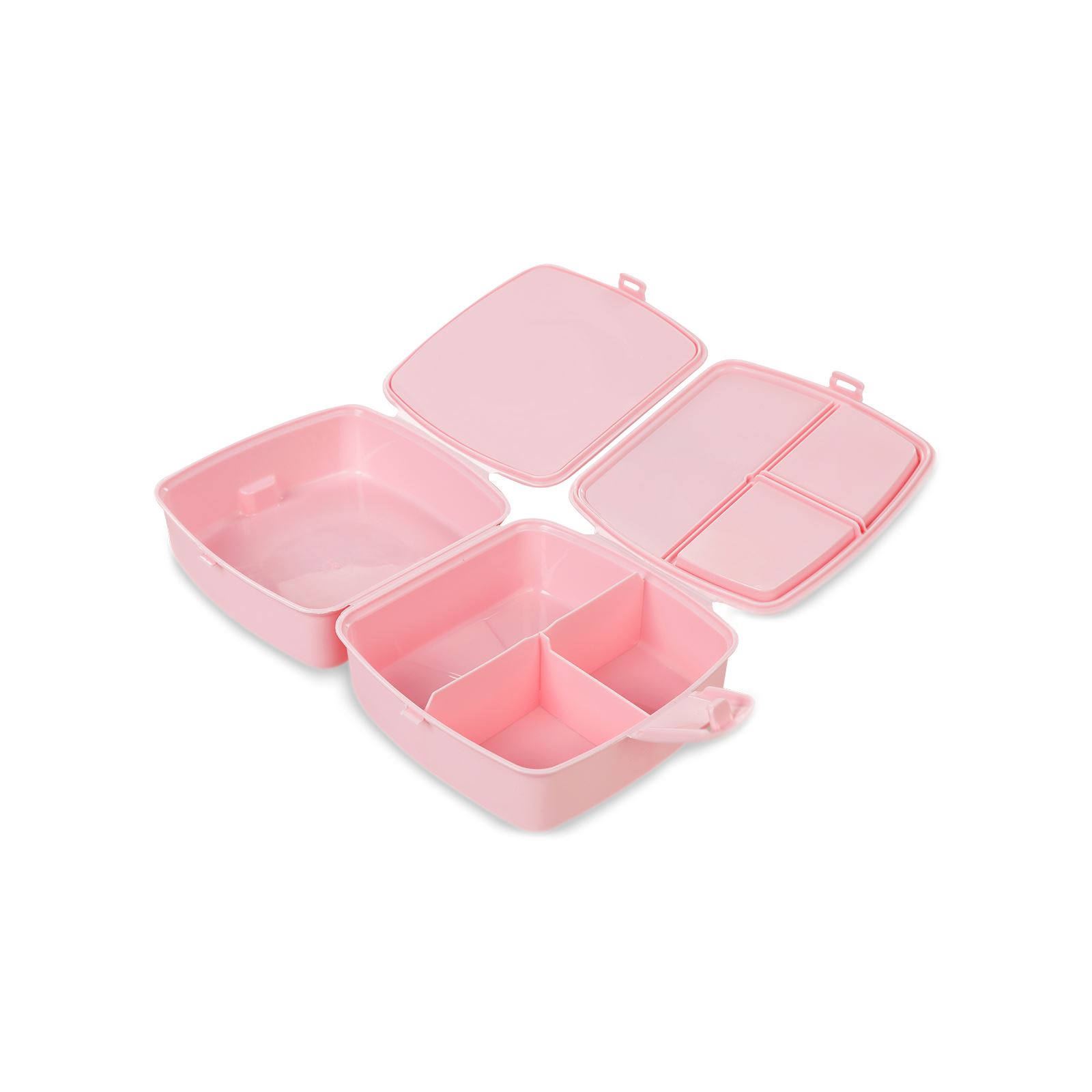 Kukuli Smart Lunchbox Desenli Beslenme Kabı Pembe
