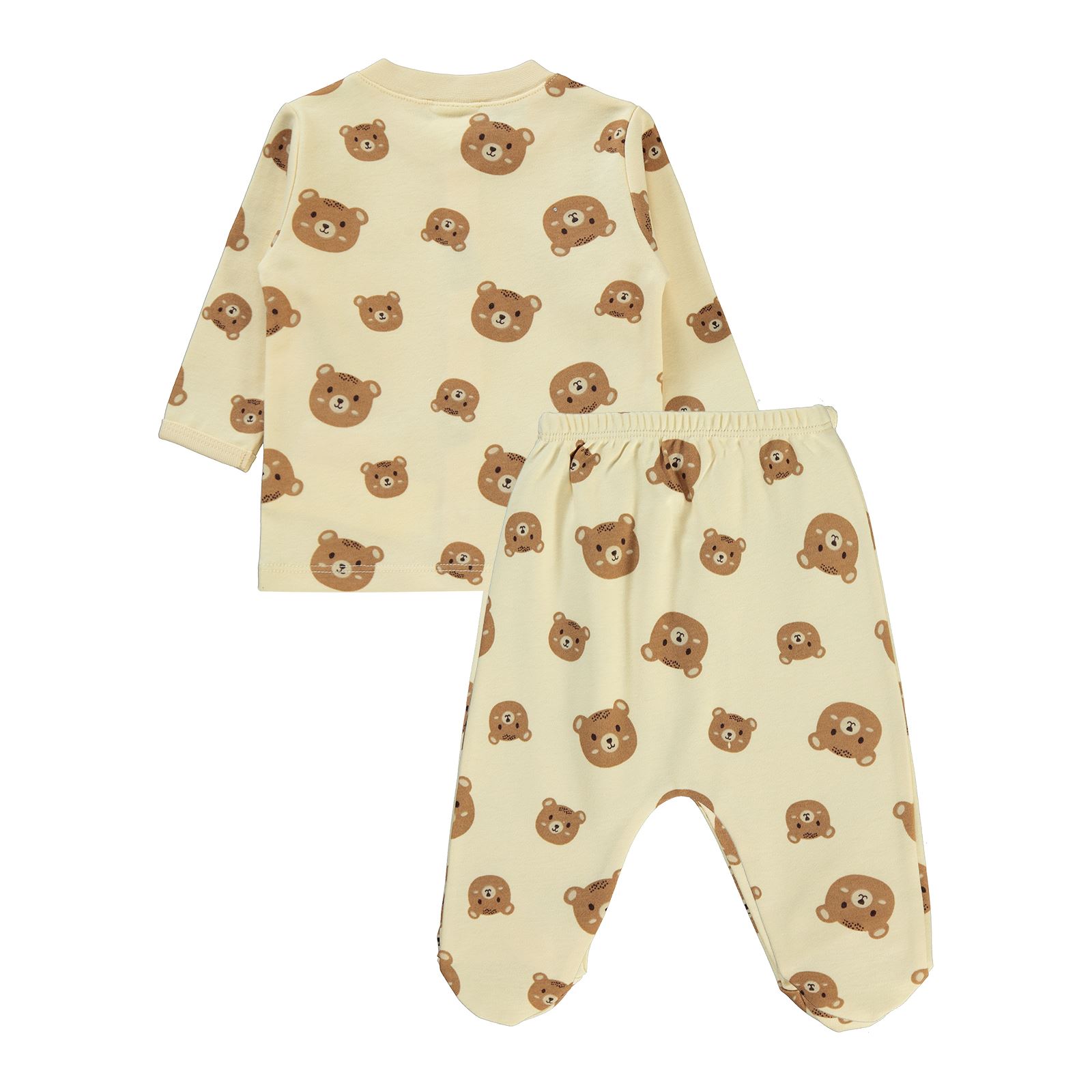 Civil Baby Erkek Bebek Pijama Takımı 1-6 Ay Fil Dişi