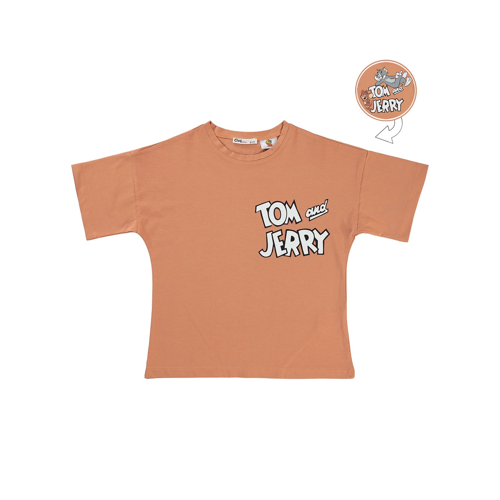 Tom and Jerry Kız Çocuk Tişört 6-9 Yaş İtalyan Kili