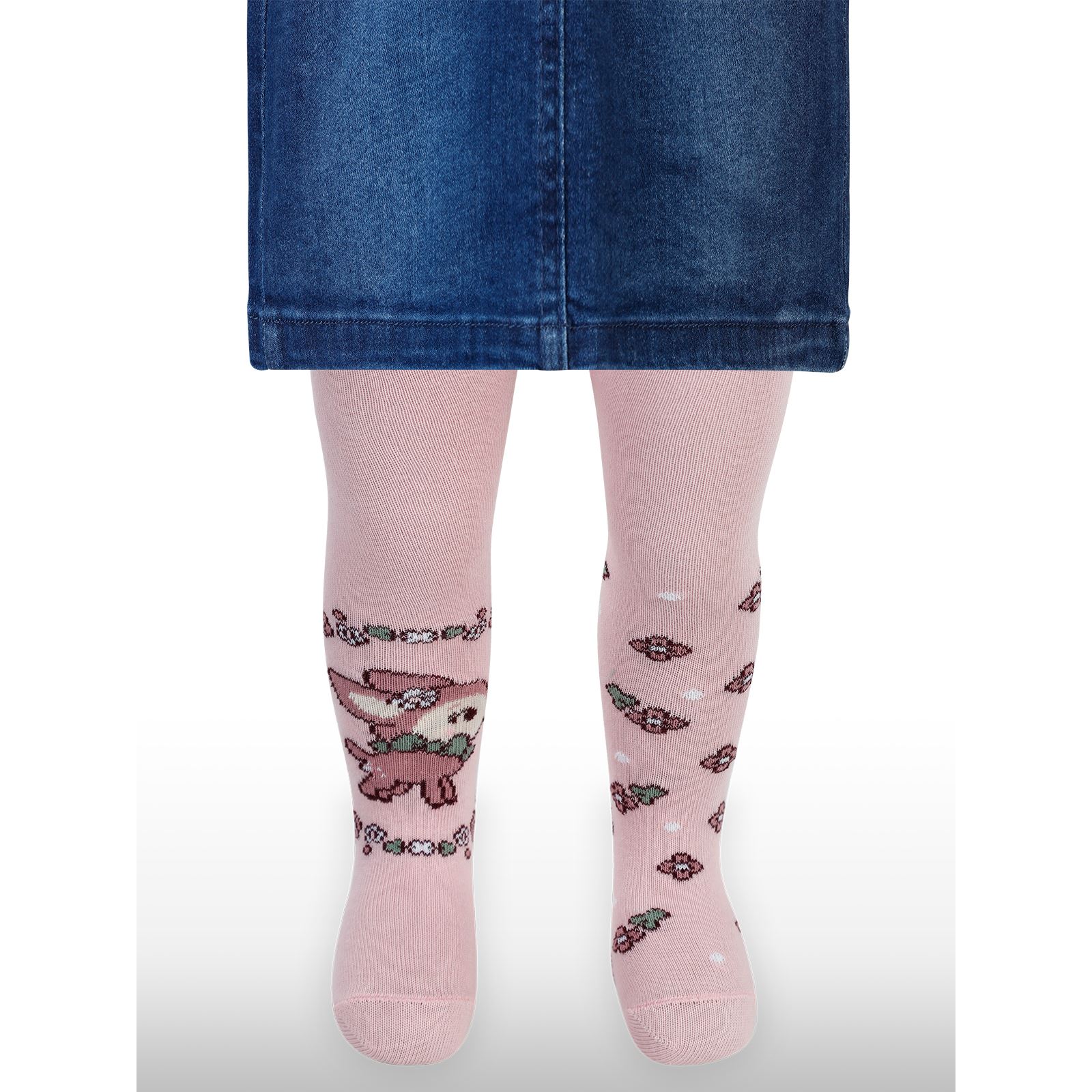 Civil Baby Kız Bebek Külotlu Çorap 0-24 Ay Gül Kurusu