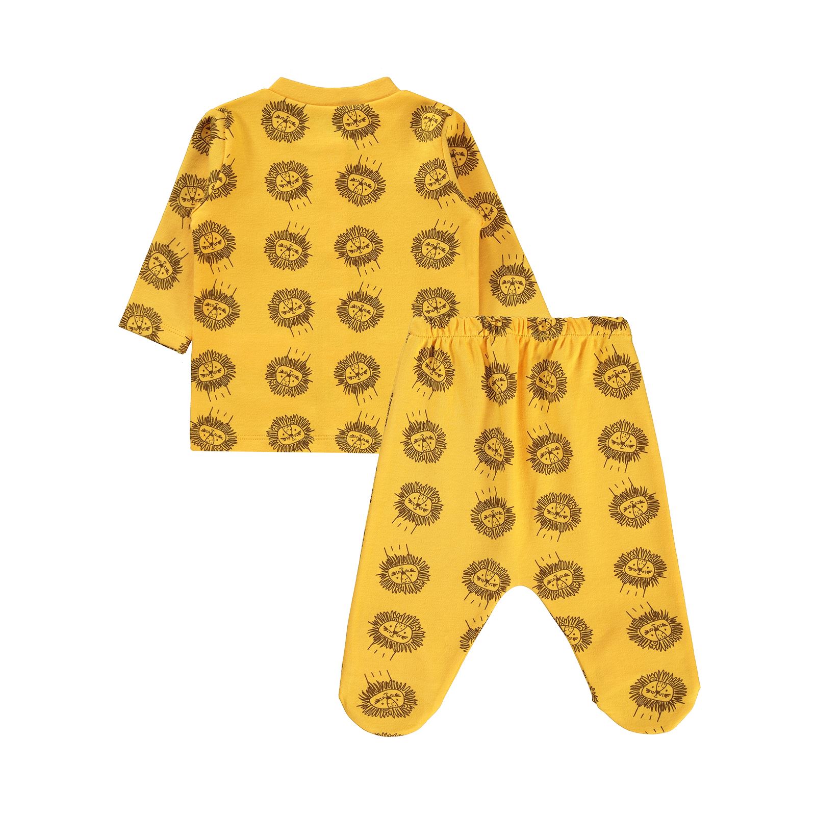 Civil Baby Erkek Bebek Pijama Takımı 1-6 Ay Hardal