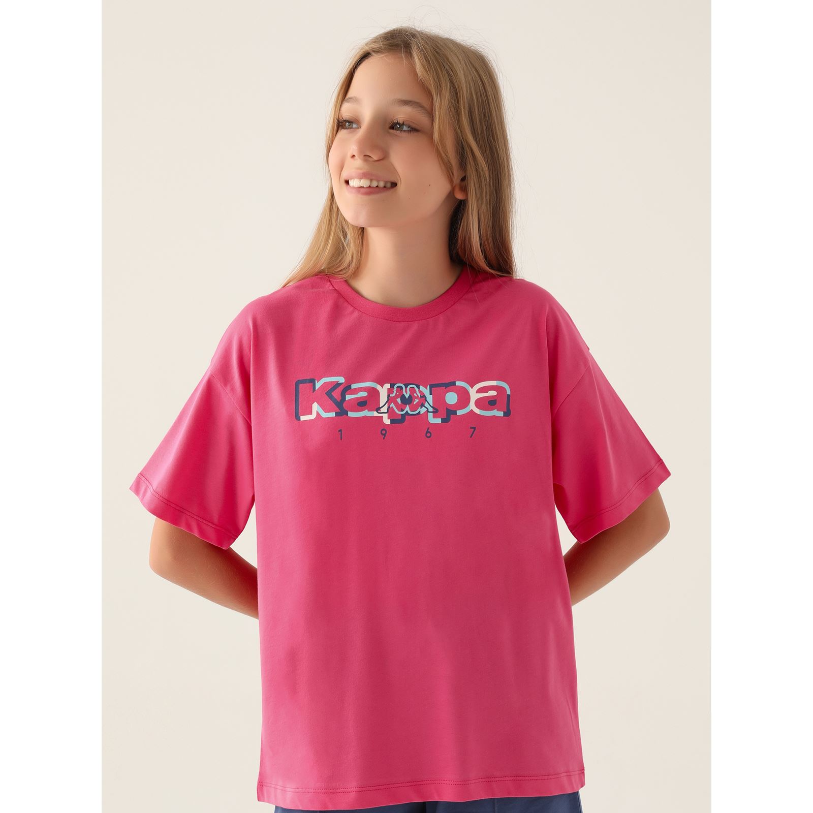 Kappa Kız Çocuk Tişört 5-15 Yaş Açık Fuşya