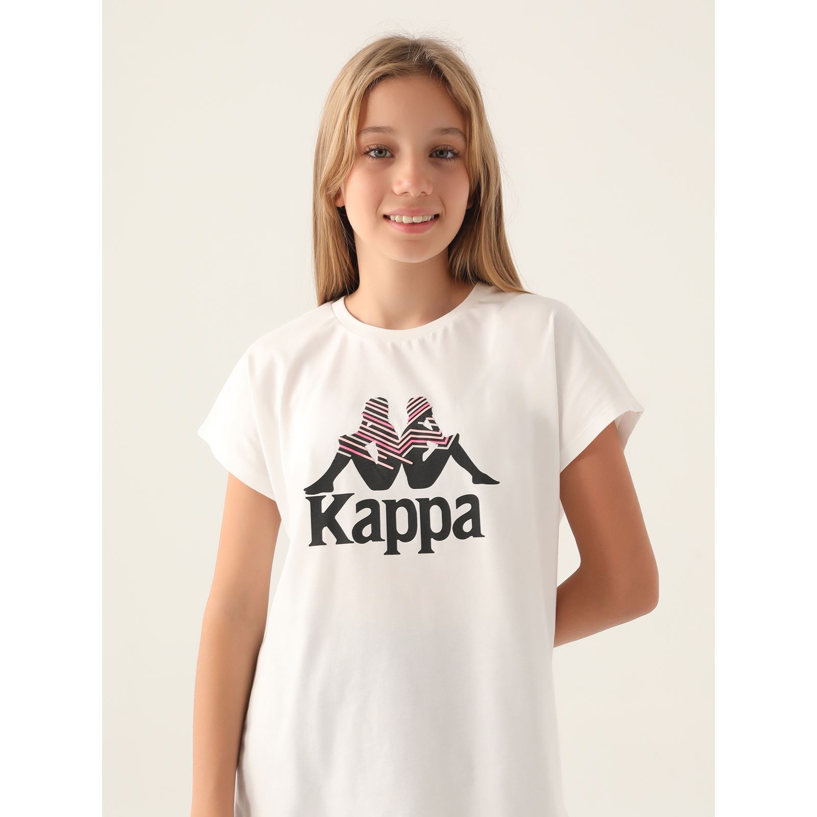 Kappa Kız Çocuk Tişört 5-15 Yaş Krem