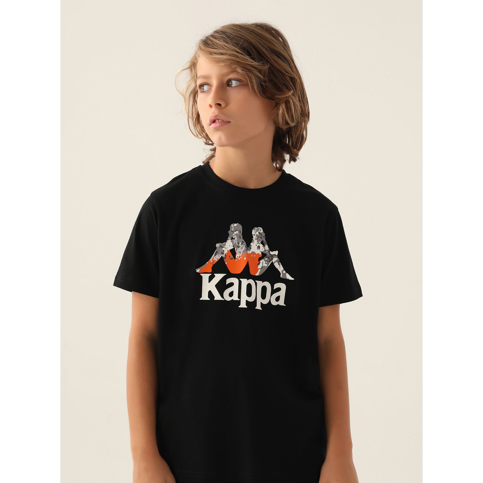 Kappa Erkek Çocuk Tişört 5-15 Yaş Siyah