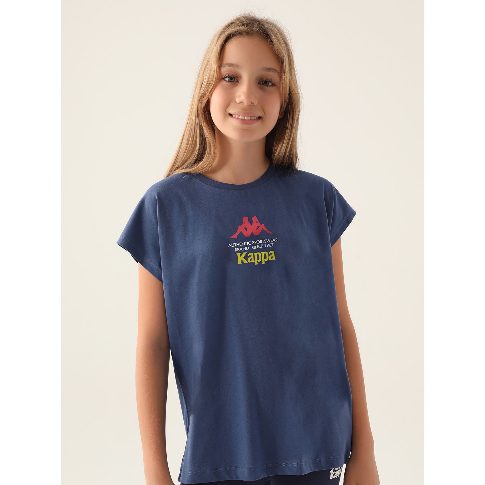 Kappa Kız Çocuk Tişört 5-15 Yaş Mavi