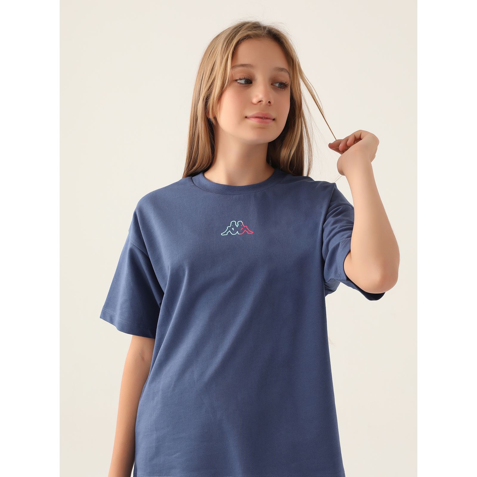 Kappa Kız Çocuk Tişört 5-15 Yaş Mavi