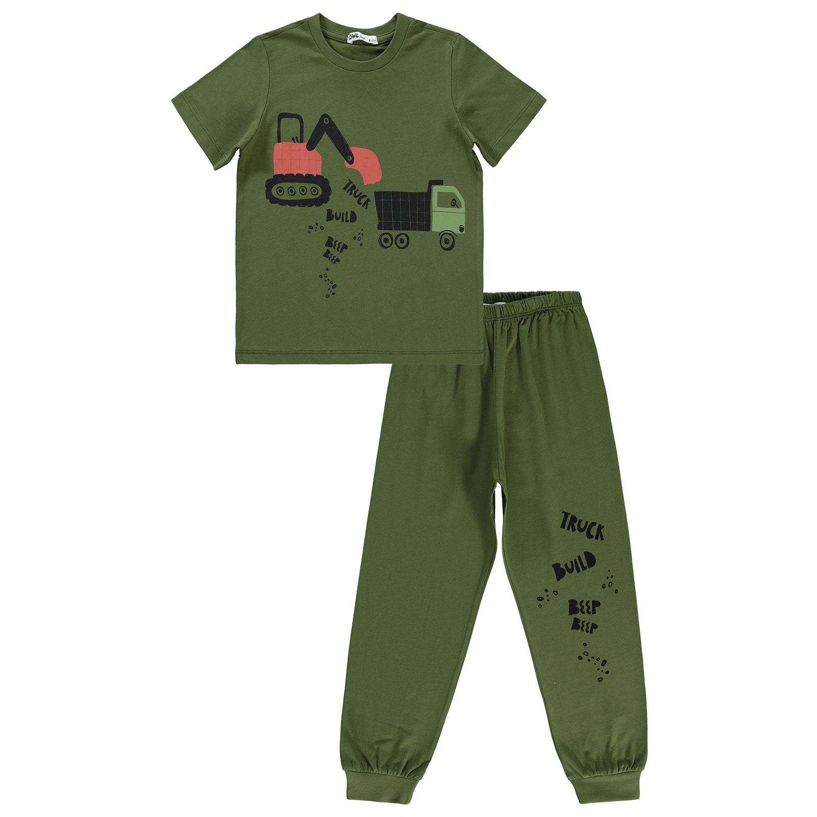 Civil Boys Erkek Çocuk Pjama Takımı 6-9 Yaş Haki