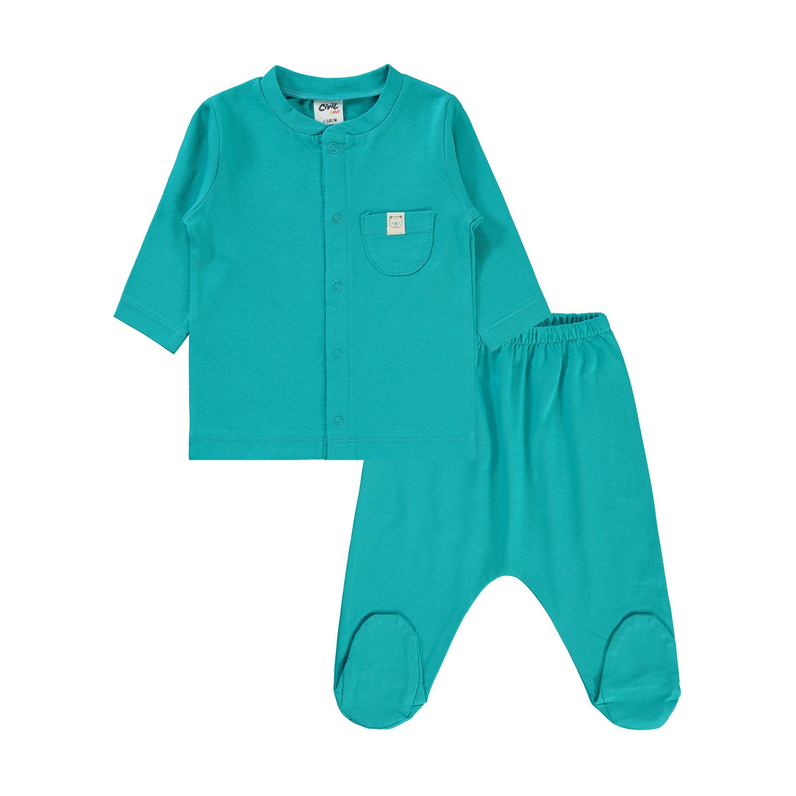 Civil Baby Bebek Pijama Takımı 1-6 Ay Mint Yeşili