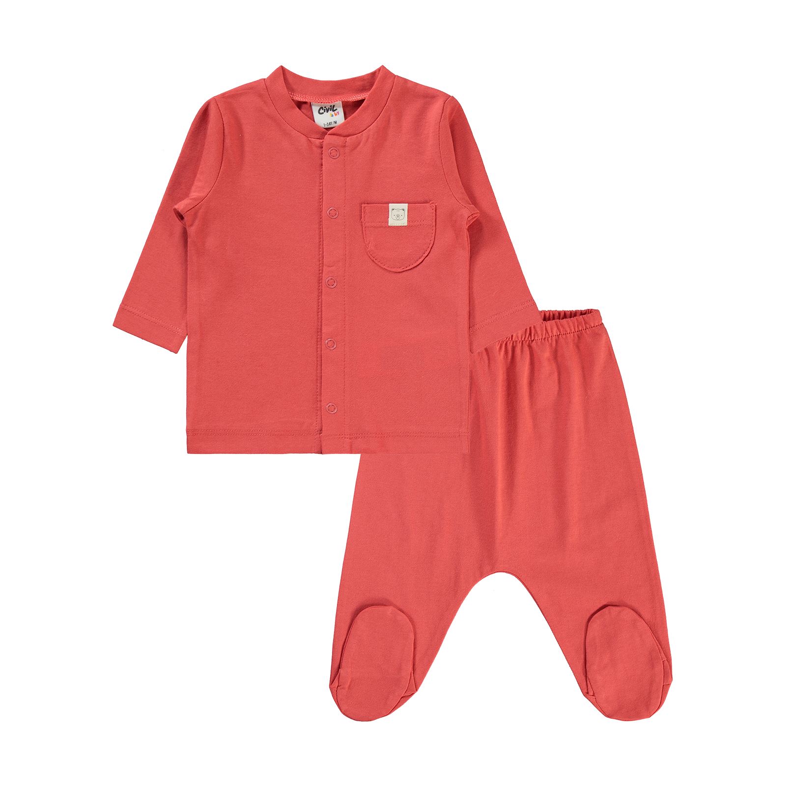Civil Baby Bebek Pijama Takımı 1-6 Ay Narçiçeği