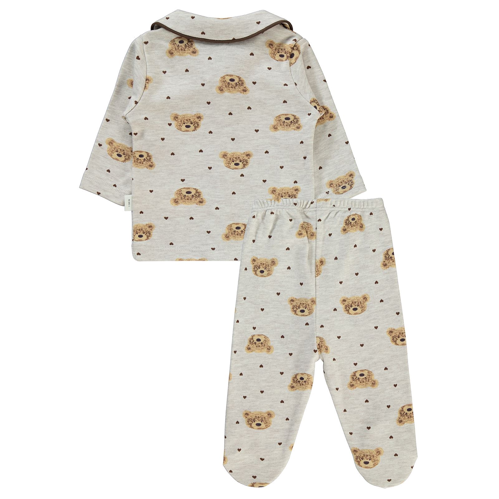 Civil Baby Kız Bebek Pijama Takımı 1-6 Ay Bejmelanj