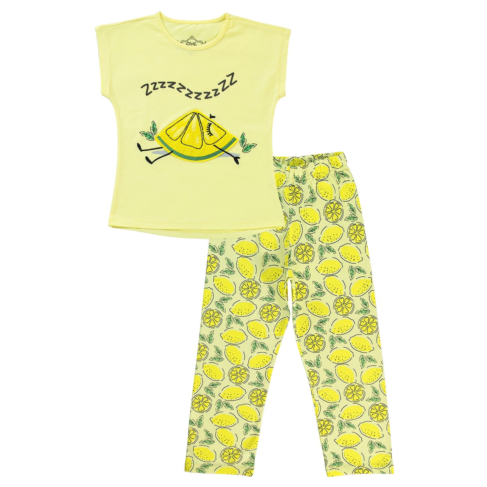 Civil Girls Kız Çocuk Pijama Takımı 6-9 Yaş Pastel Sarı