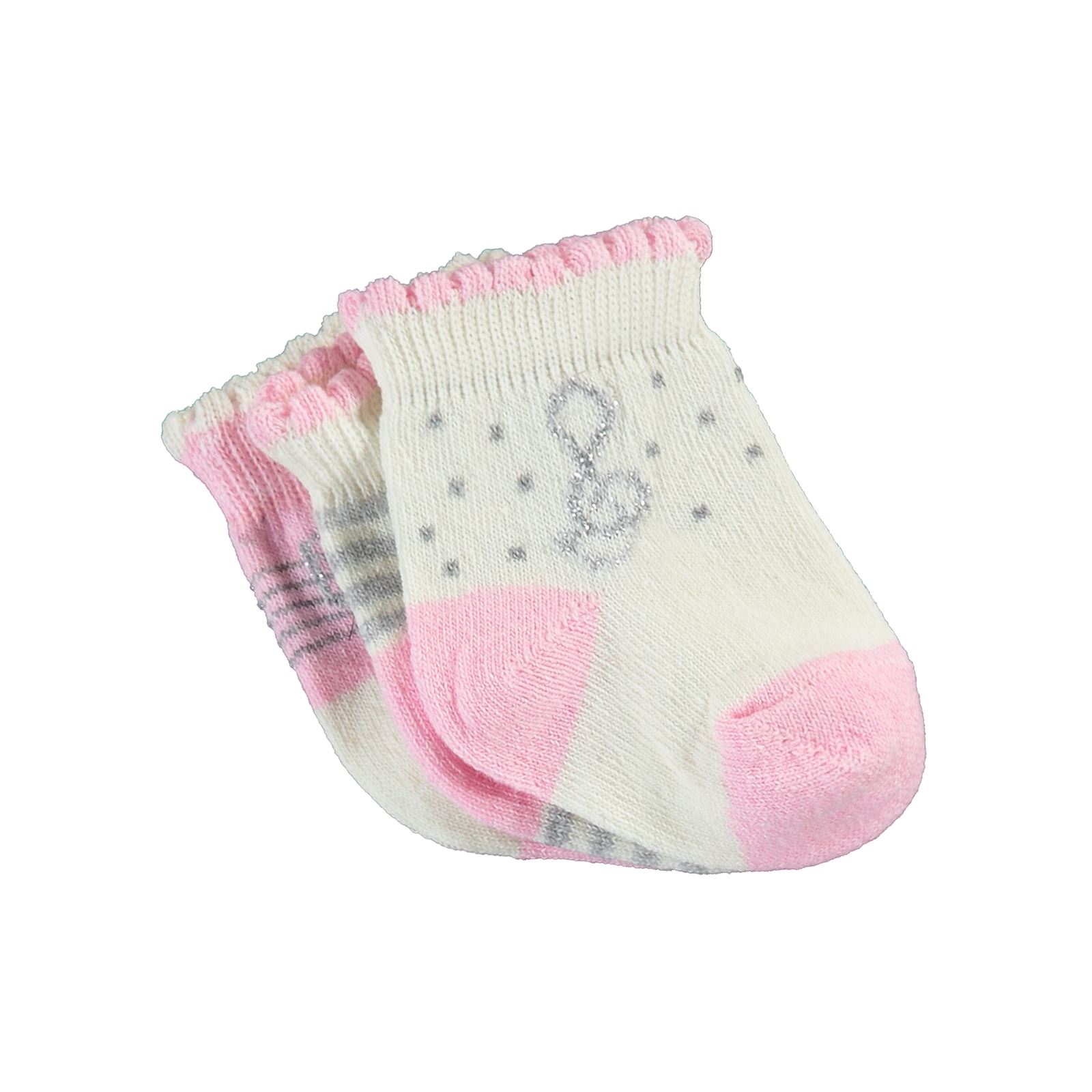 Minidamla Unisex 3'lü Bebek Çorap Pembe