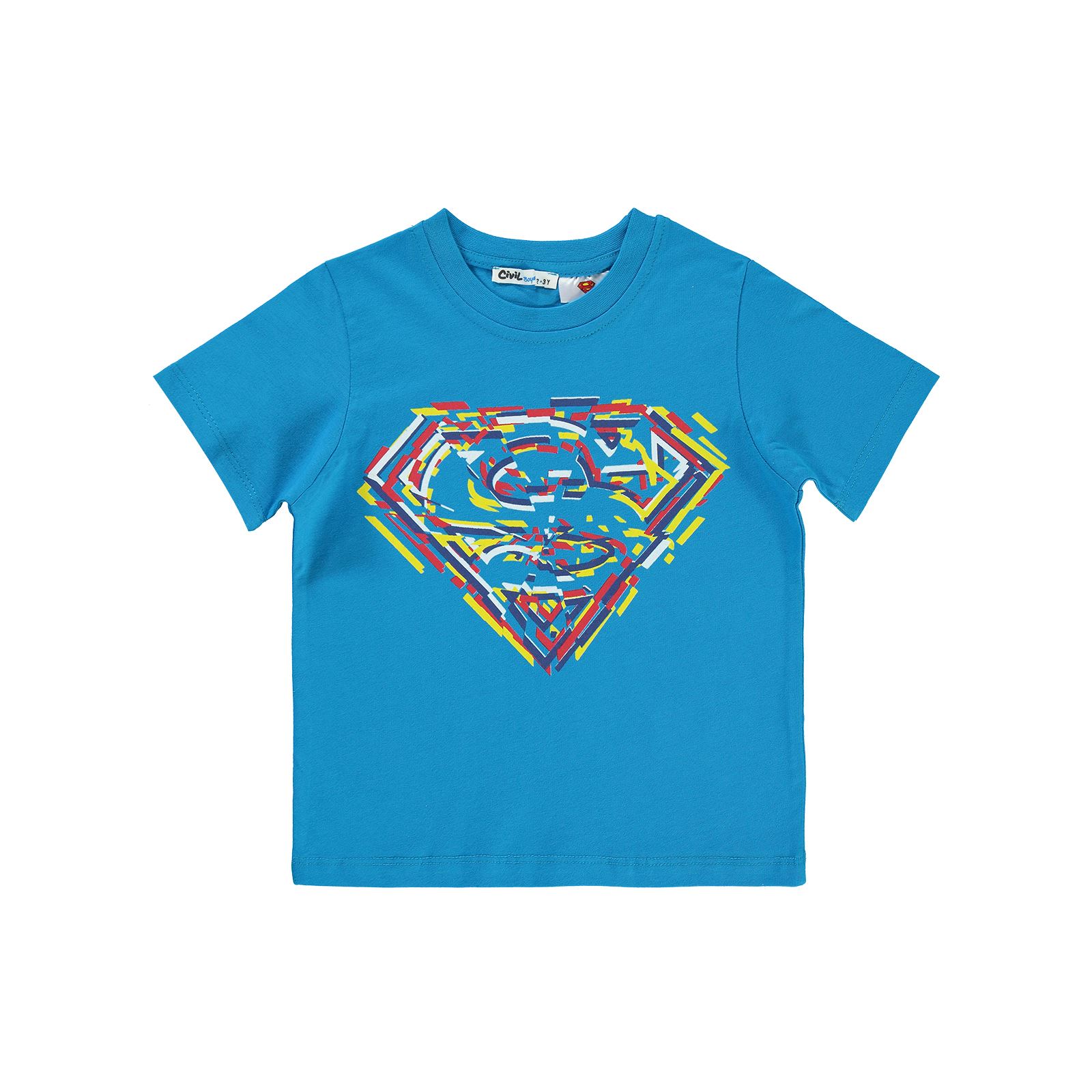 Superman Erkek Çocuk Tişört 2-5 Yaş Koyu Turkuaz