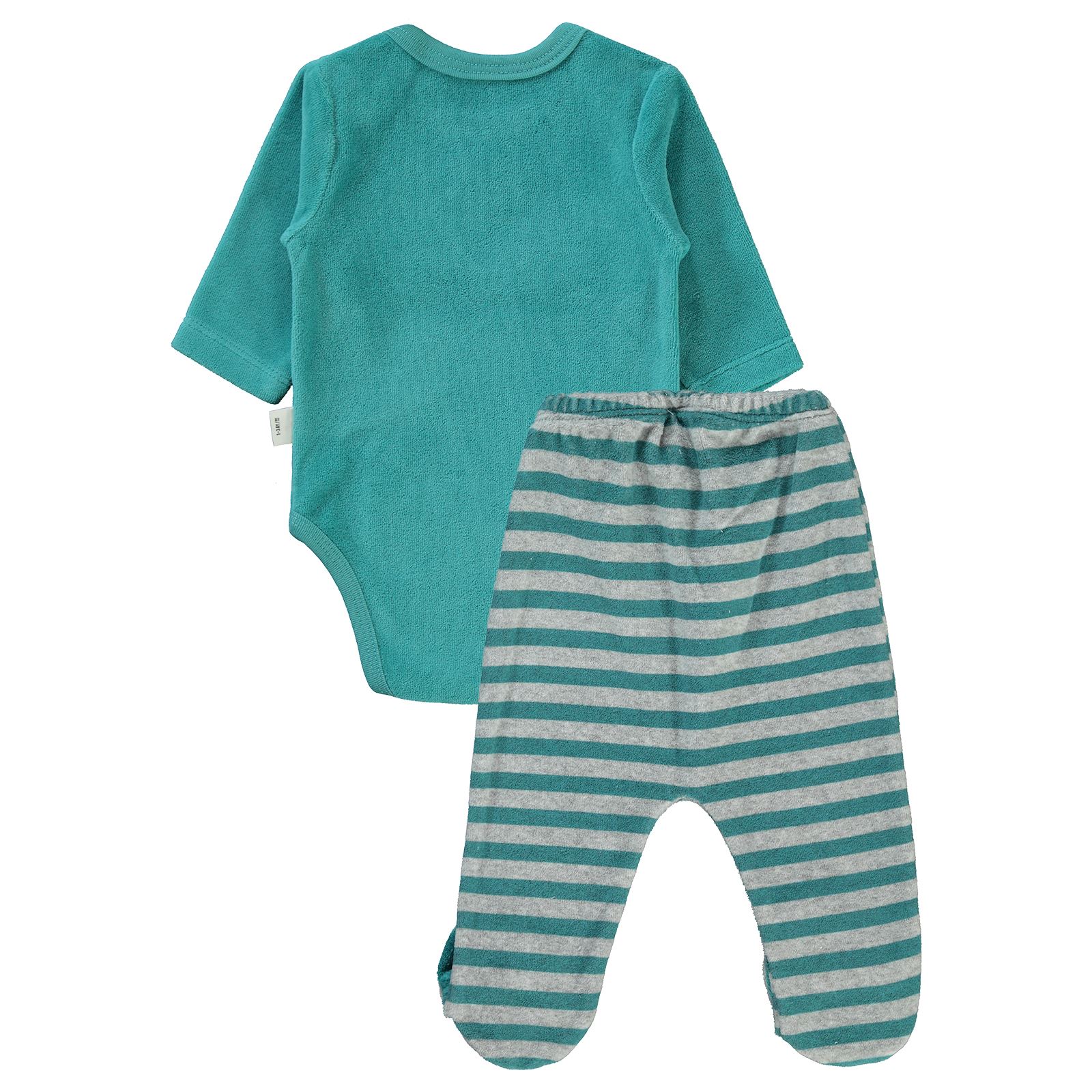 Civil Baby Erkek Bebek Pijama Takımı 1-6 Ay Açık Petrol