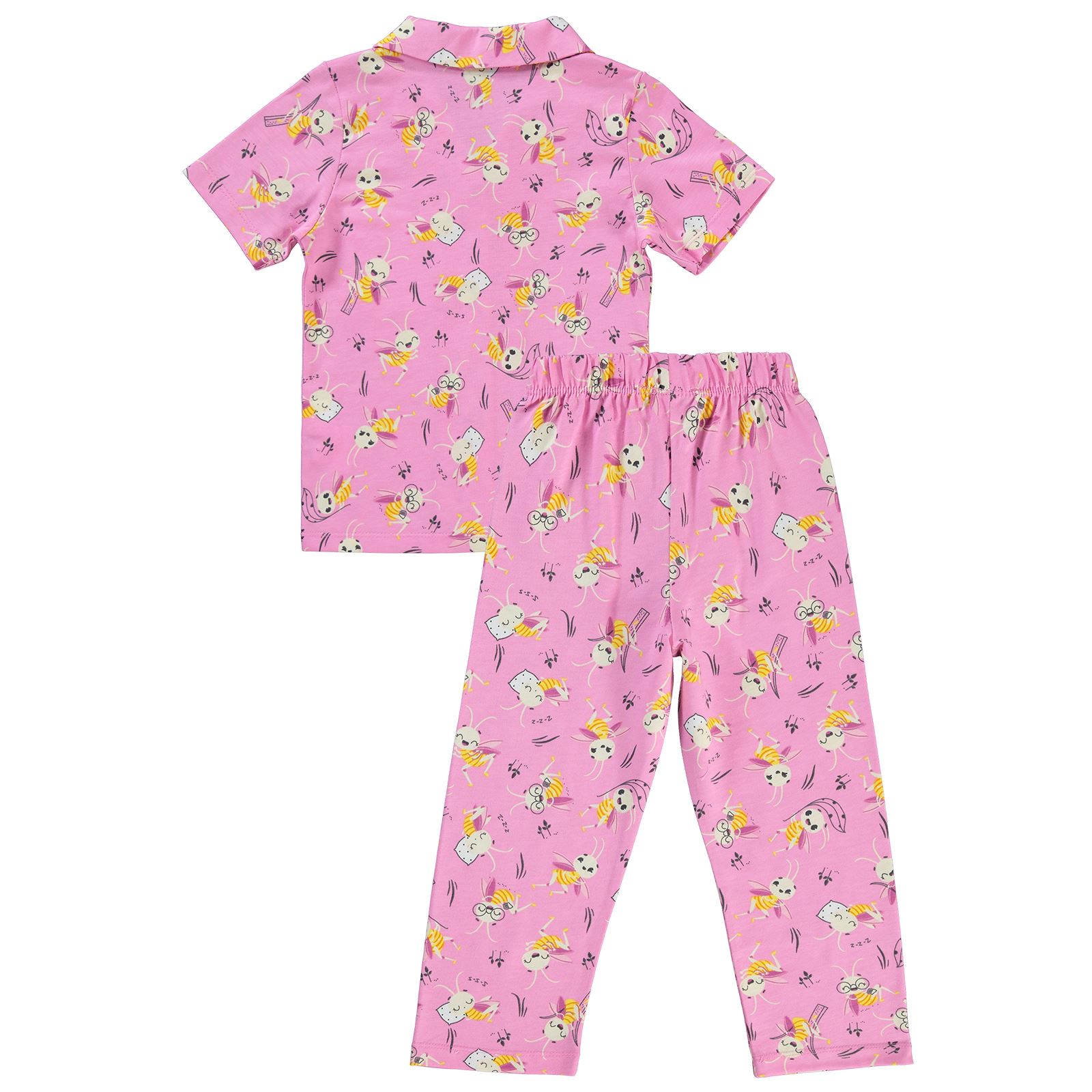 Civil Girls Kız Çocuk Pijama Takımı 2-5 Yaş Fondan Pembe