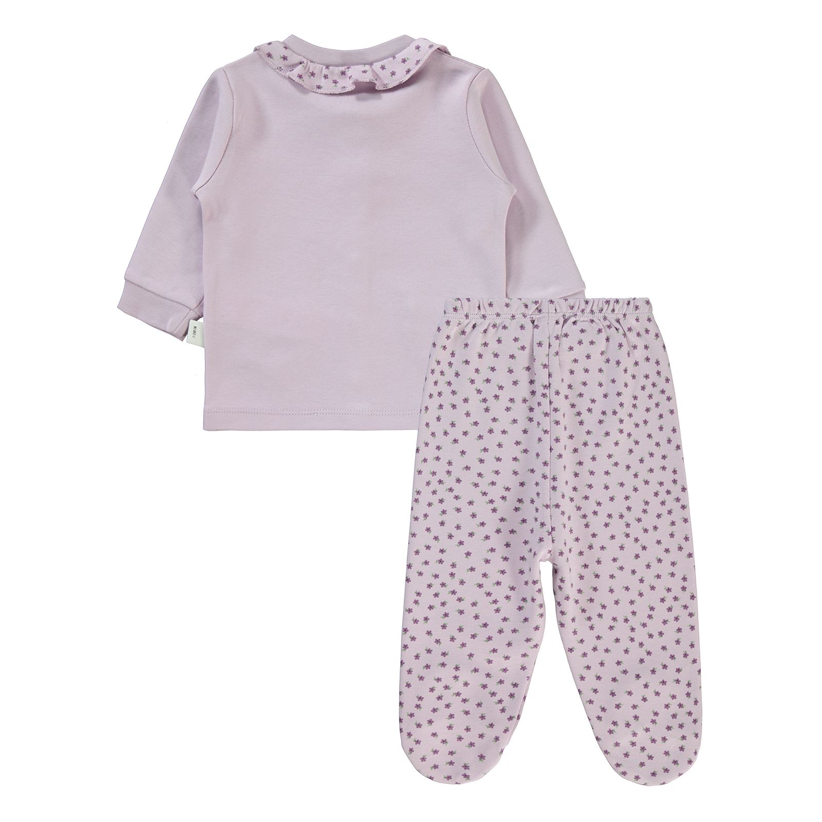 Civil Baby Kız Bebek Pijama Takımı 1-6 Ay Lila
