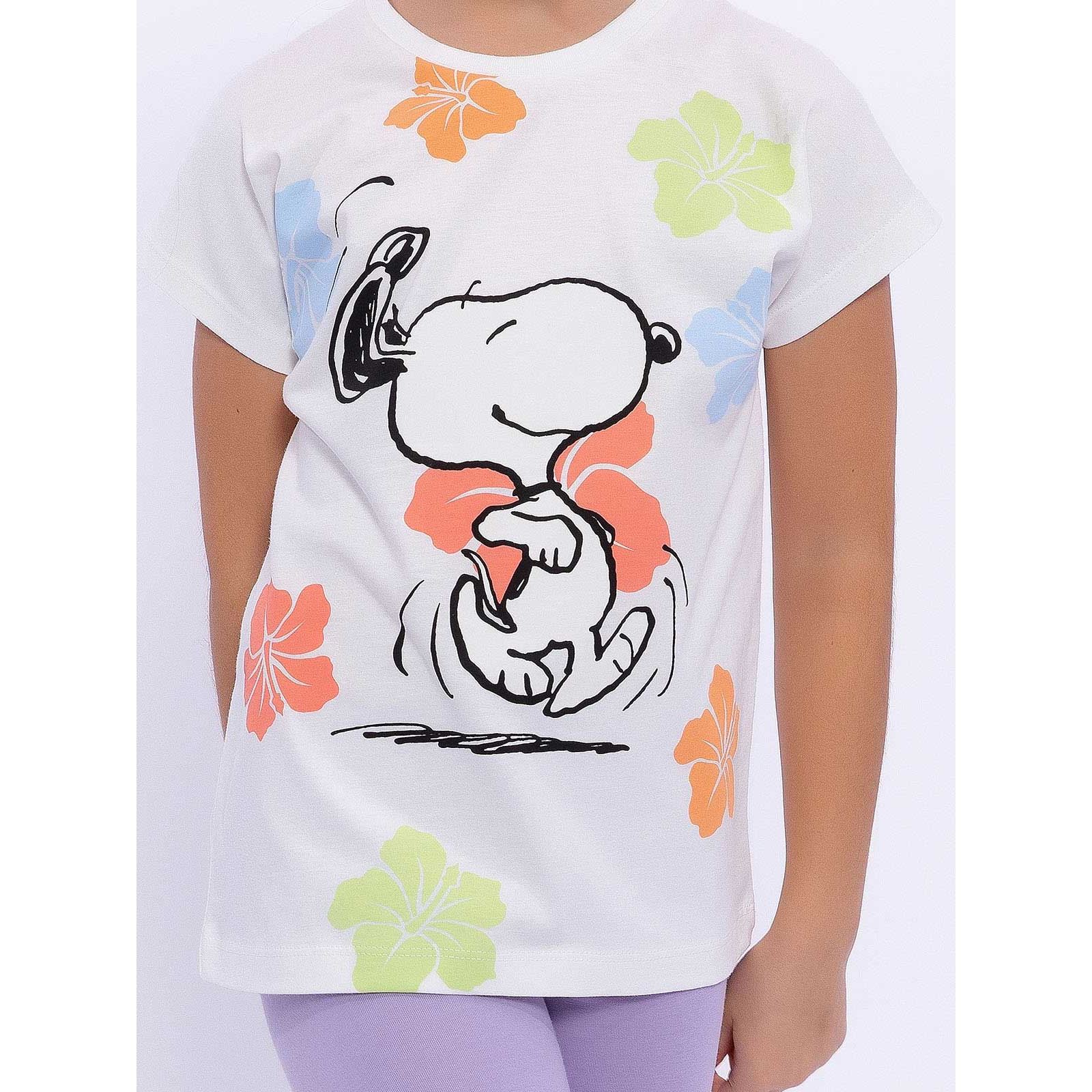 Snoopy Kız Çocuk Taytlı Takım 3-8 Yaş Krem