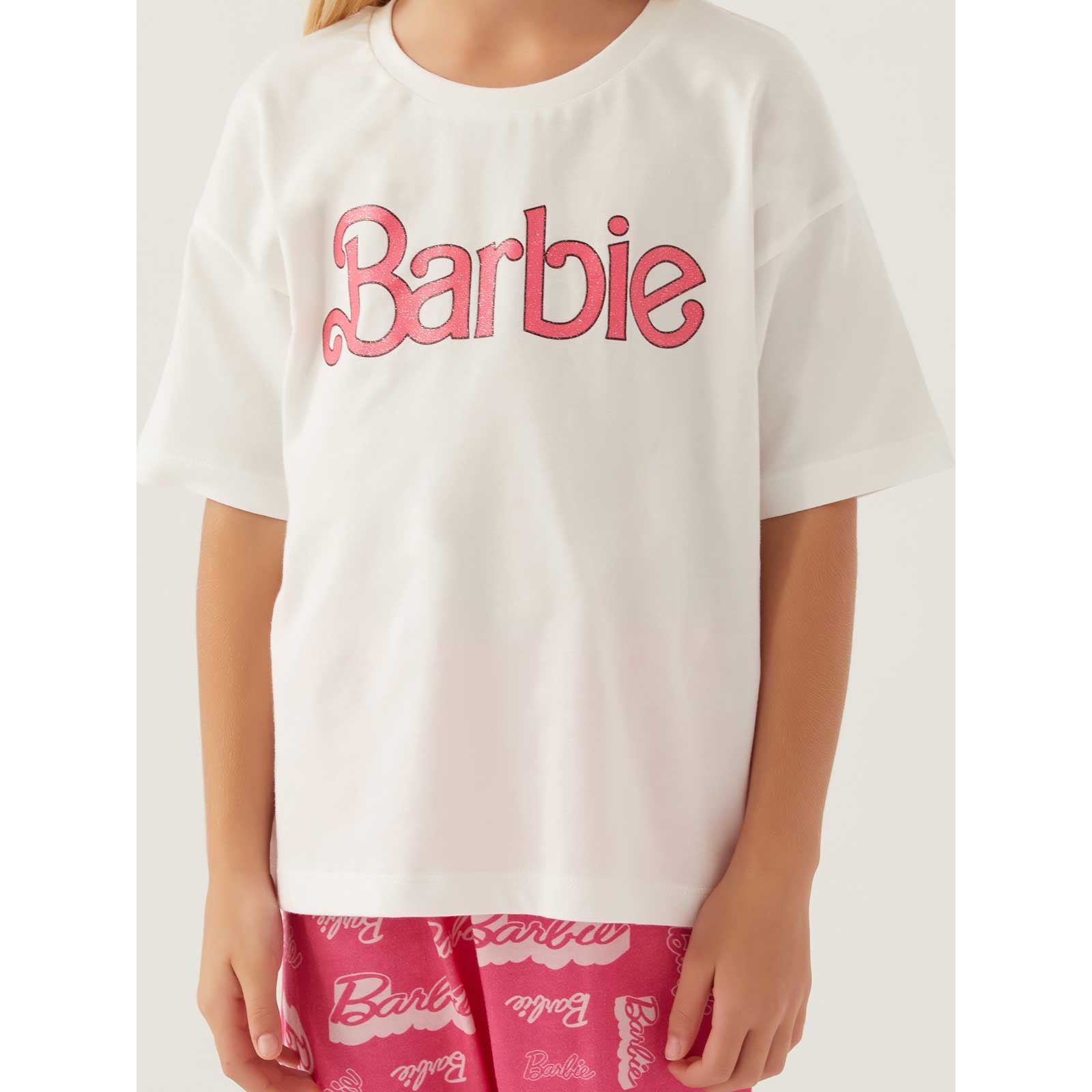 Barbie Kız Çocuk Takım 3-8 Yaş Krem