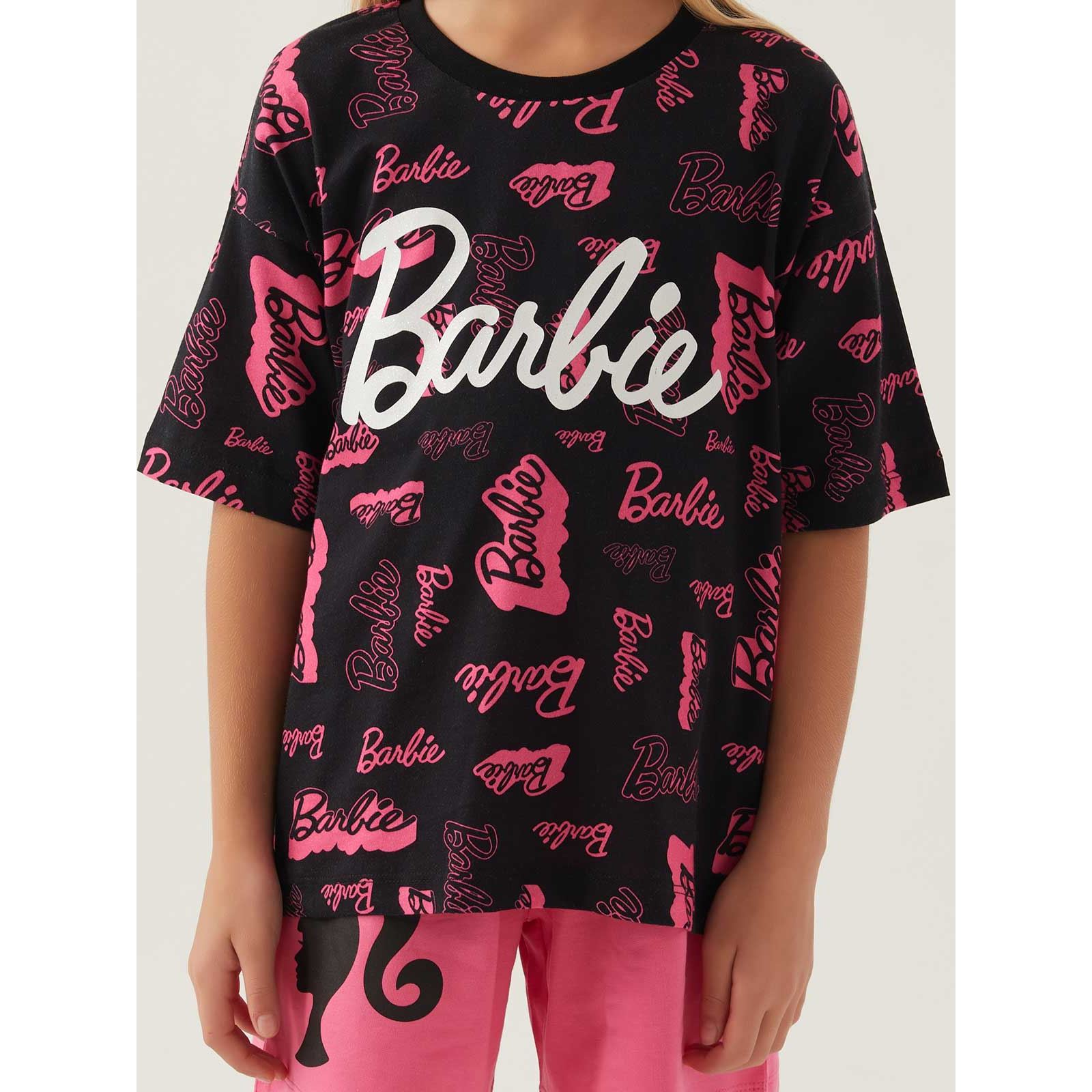 Barbie Kız Çocuk Şortlu Takım 9-14 Yaş Siyah