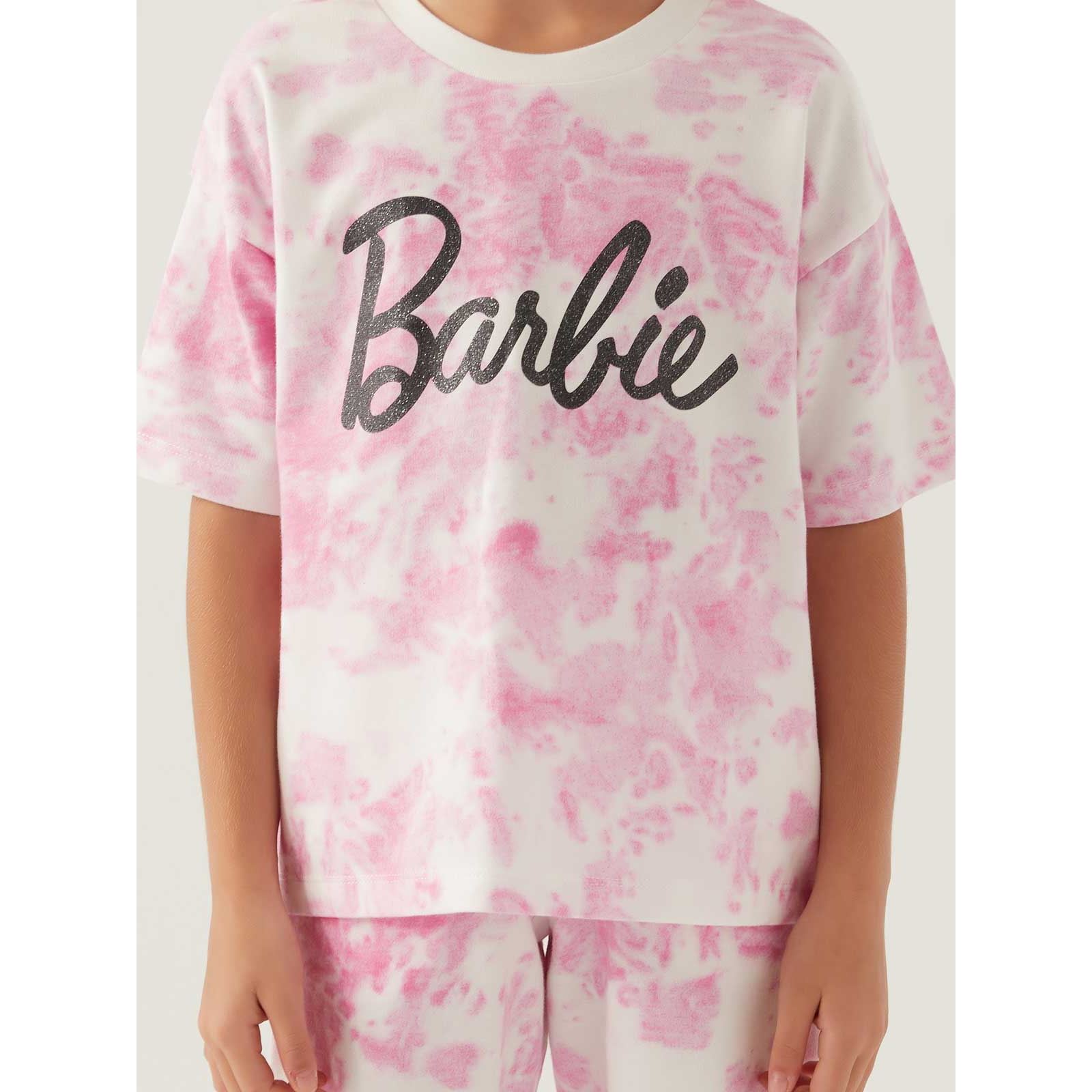 Barbie Kız Çocuk Şortlu Takım 9-14 Yaş Pembe