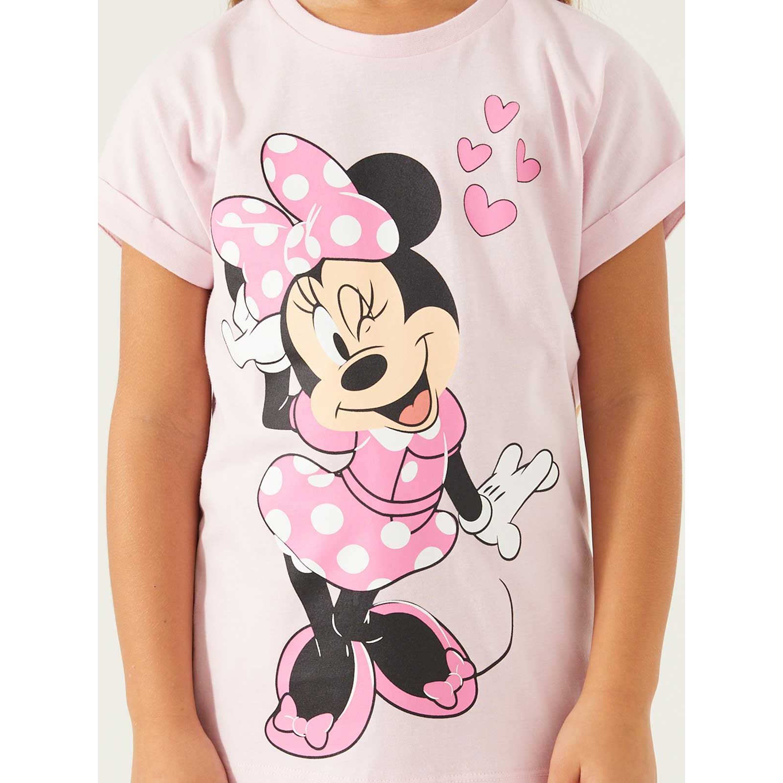 Minnie Mouse Kız Çocuk Şortlu Takım 9-14 Yaş Açık Pembe