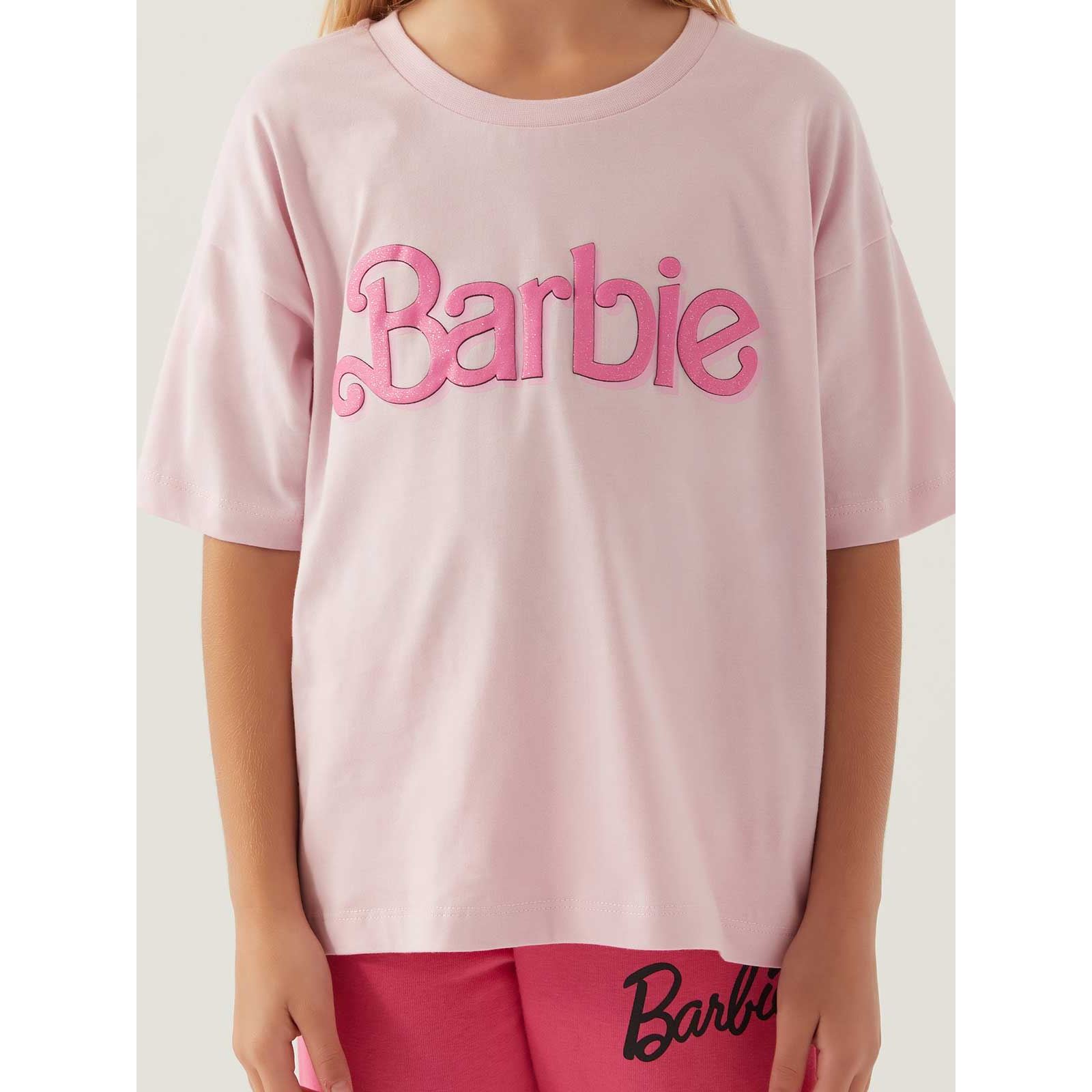 Barbie Kız Çocuk Tişört 3-7 Yaş Toz Pembe