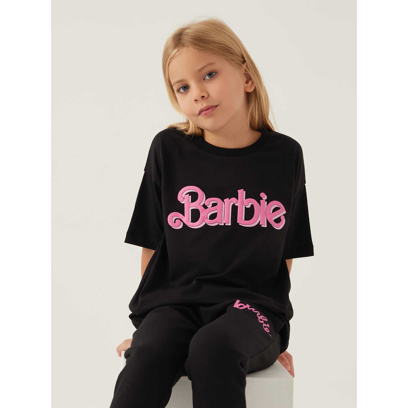 Barbie Kız Çocuk Tişört 9-14 Yaş Siyah