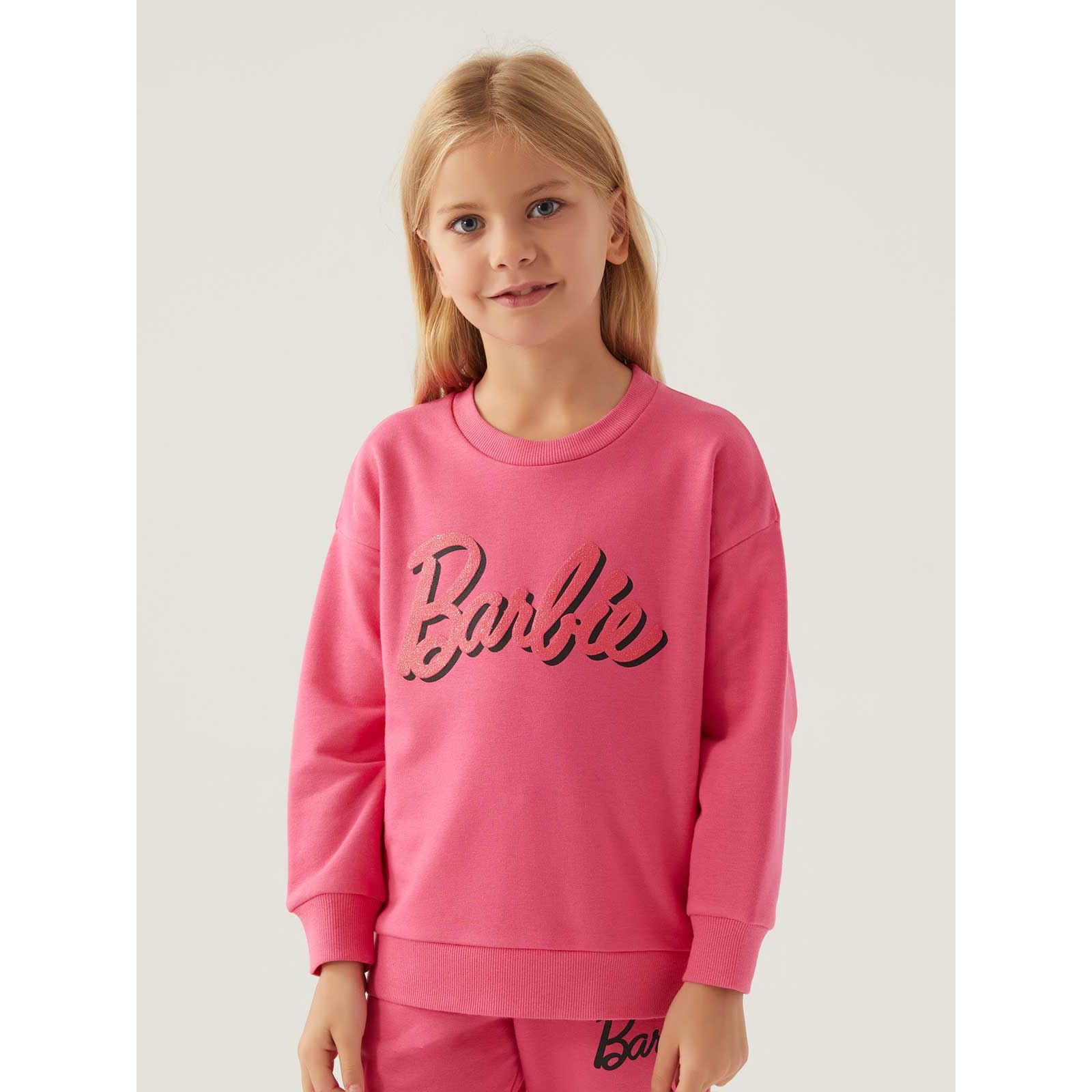 Barbie Kız Çocuk Sweatshirt 3-7 Yaş Açık Fuşya