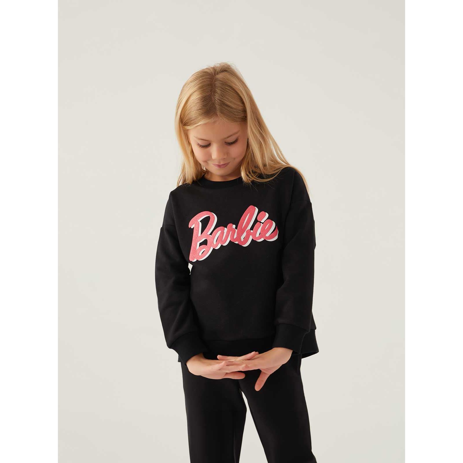 Barbie Kız Çocuk Sweatshirt 9-14 Yaş Siyah