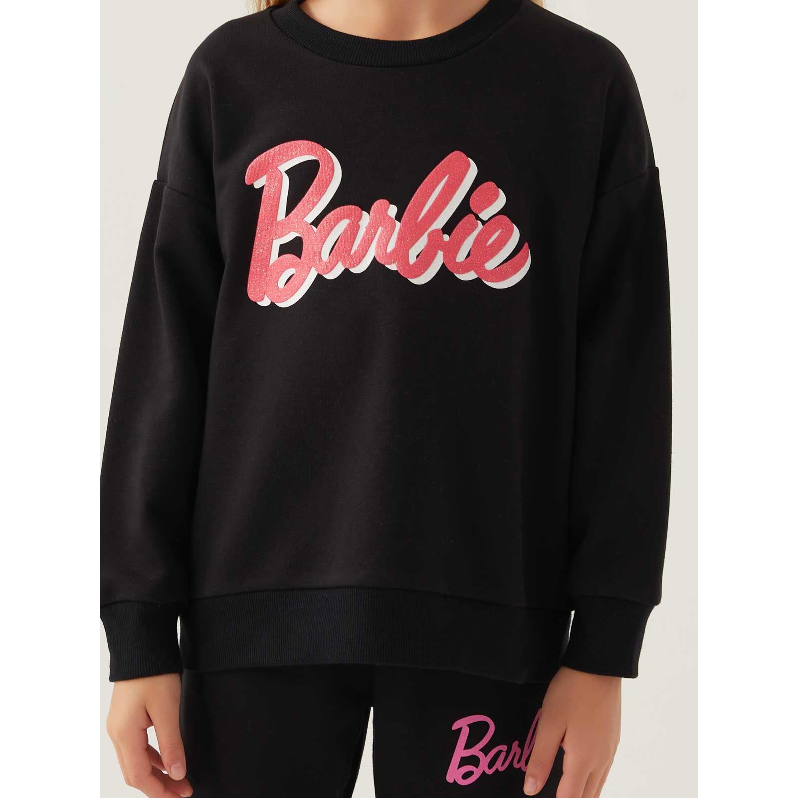 Barbie Kız Çocuk Sweatshirt 9-14 Yaş Siyah